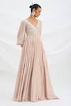 Buy_Mirroir_Light Pink Chiffon Maxi Dress _Online_at_Aza_Fashions