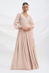 Buy_Mirroir_Light Pink Chiffon Maxi Dress _at_Aza_Fashions