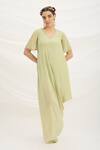 Buy_Mirroir_Pista Green Draped Dress 