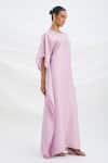 Mirroir_Lilac Purple Kaftan And Pant Set _Online_at_Aza_Fashions