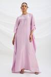 Buy_Mirroir_Lilac Purple Kaftan And Pant Set _at_Aza_Fashions