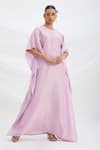 Buy_Mirroir_Lilac Purple Kaftan And Pant Set _Online_at_Aza_Fashions