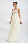 Buy_Mirroir_Ivory Designer Chiffon Jumpsuit _Online_at_Aza_Fashions