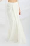 Mirroir_Off White Jacket And Draped Skirt Set _Online_at_Aza_Fashions