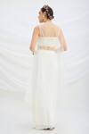 Shop_Mirroir_Off White Jacket And Draped Skirt Set _at_Aza_Fashions