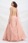 Shop_Mirroir_Peach Embroidered Lehenga Set _at_Aza_Fashions