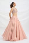 Buy_Mirroir_Peach Embroidered Lehenga Set _Online_at_Aza_Fashions