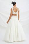 Shop_Mirroir_Ivory Viscose Crepe Classic Lehenga Set _at_Aza_Fashions