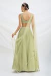 Shop_Mirroir_Pista Green Chiffon Lehenga Set _at_Aza_Fashions