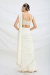 Shop_Mirroir_Designer Off White Pre-draped Saree Set _at_Aza_Fashions