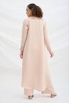 Shop_Mirroir_Light Pink Semi Satin Kurta Pant Set _at_Aza_Fashions