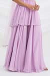 Shop_Mirroir_Lilac Viscose, Organza, Crepe, Net Purple Kurta Set With Dupatta And Sharara _Online_at_Aza_Fashions