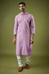 Buy_Ritambh By Rishi & Sachin_Designer Purple Cotton Lurex Kurta _at_Aza_Fashions