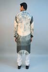 Shop_Ritambh By Rishi & Sachin_Green Tie-dye Silk Modal Kurta _at_Aza_Fashions