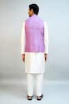 Shop_Ritambh By Rishi & Sachin_Purple Cotton Designer Nehru Jacket _at_Aza_Fashions