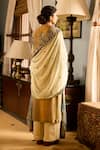 Shop_Saundh_Cream Muslin, Cotton Satin, Viscose Embroidery Printed Kurta Set With Dupatta _at_Aza_Fashions