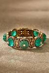 Tarun Tahiliani_Emerald Green Pearls Round Bangle _Online_at_Aza_Fashions