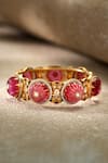 Tarun Tahiliani_Pink Stones Ruby Round Bangle _Online_at_Aza_Fashions