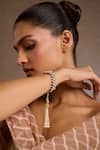 Buy_Tarun Tahiliani_Gold Plated Zari Zircon Silver Bangle _at_Aza_Fashions