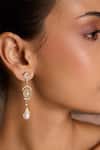 Buy_Tarun Tahiliani_Gold Plated Pearls Melon Silver Danglers _Online_at_Aza_Fashions