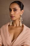 Tarun Tahiliani_Gold Plated Pearls Melon Silver Danglers _Online_at_Aza_Fashions