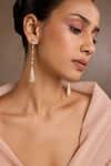 Buy_Tarun Tahiliani_Silver Plated Diamonds Studded Earrings _Online_at_Aza_Fashions