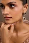 Tarun Tahiliani_Gold Plated Pearls, Stones Smoky Topaz Danglers _Online_at_Aza_Fashions
