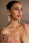 Buy_Tarun Tahiliani_Gold Plated Pearls Embellished Earrings _at_Aza_Fashions
