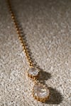 Shop_Tarun Tahiliani_Gold Plated Pear Silver Maangtikka _Online_at_Aza_Fashions