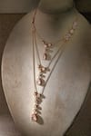 Shop_Tarun Tahiliani_Gold Plated Multi Layered Silver Necklace _at_Aza_Fashions