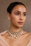 Buy_Tarun Tahiliani_Gold Plated Melon Silver Necklace _at_Aza_Fashions