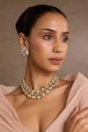 Shop_Tarun Tahiliani_Gold Plated Multi Layered Necklace _Online_at_Aza_Fashions