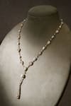Shop_Tarun Tahiliani_Silver Plated Pearl Pendant Necklace _at_Aza_Fashions