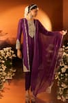 Shop_Neha Khullar x AZA_Purple Embroidered Kurta Set _Online
