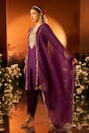 Neha Khullar x AZA_Purple Embroidered Kurta Set 