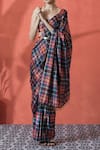 Shop_Samyukta Singhania_Multi Color Printed Pre-draped Saree Set _Online_at_Aza_Fashions