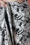 Shop_Samyukta Singhania_Off White V-neck Printed Pre-draped Saree And Blouse Set _Online_at_Aza_Fashions