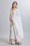 Buy_Samyukta Singhania_Off White Cotton Square Neck Floral Print Sharara Suit Set _Online_at_Aza_Fashions