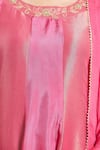 Samyukta Singhania_Pink Organza Embroidery Round Neck Upada Silk Anarkali Set _Online_at_Aza_Fashions