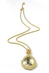 Shop_Arvino_Gold Plated Riverstone Pendant Necklace _at_Aza_Fashions