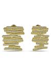Buy_Arvino_Gold Plated Net Statement Earrings _at_Aza_Fashions