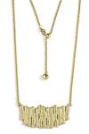 Shop_Arvino_Gold Plated Net Pendant Necklace _at_Aza_Fashions