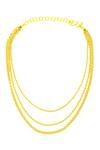 Shop_Arvino_Gold Plated Tapestry Links Necklace _at_Aza_Fashions