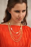 Buy_Arvino_Gold Plated Tapestry Links Necklace _at_Aza_Fashions