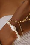 Buy_Arvino_Gold Plated Pearls Nebula Cloud Bracelet _at_Aza_Fashions