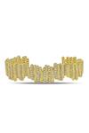Arvino_Gold Plated Net Cuff Bracelet _Online_at_Aza_Fashions