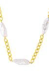 Arvino_Gold Plated Concord Pearl Necklace _Online_at_Aza_Fashions