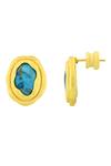 Arvino Gold Plated Stones Turquoise Ocean Studs Online at Aza Fashions Arvino_Gold Plated Stones Turquoise Ocean Studs _Online_at_Aza_Fashions