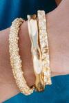 Shop_Arvino_Gold Plated Dune Bangle _Online_at_Aza_Fashions