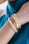 Buy_Arvino_Gold Plated Dune Bangle _at_Aza_Fashions
